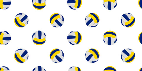 Seamless pattern with handball balls on a white background, sports games, inventory for sportsmen