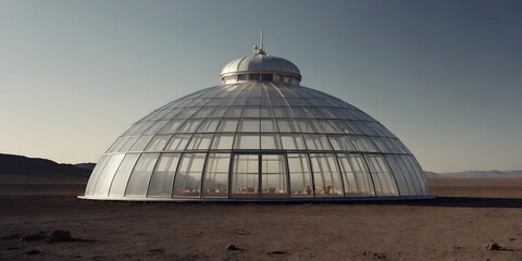 Obraz premium Greenhouse on an unknown planet.