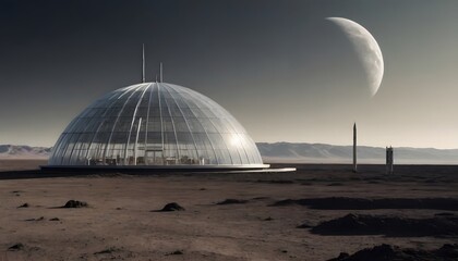 Obraz premium Greenhouse on an unknown planet.