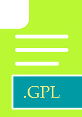 GPL File format icon outline and fill