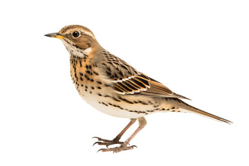 Fototapeta premium Transparent PNG image of a skylark with detailed feathers and natural coloring, perfect for birdwatching and nature-themed design projects