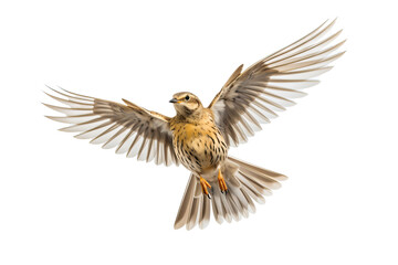 Transparent PNG image of a skylark with detailed feathers and natural coloring, perfect for birdwatching and nature-themed design projects