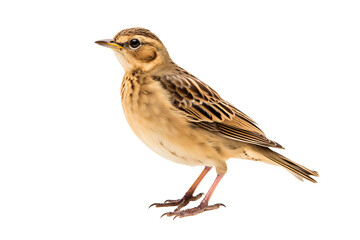 Naklejka premium Transparent PNG image of a skylark with detailed feathers and natural coloring, perfect for birdwatching and nature-themed design projects