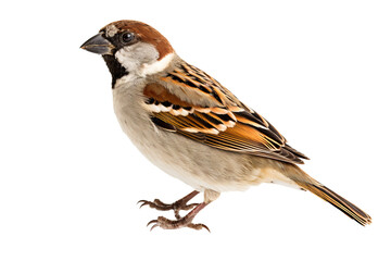 Beautiful PNG illustration of a sparrow in detailed and vibrant colors, ideal for nature-themed designs, wildlife art, and ornithology projects