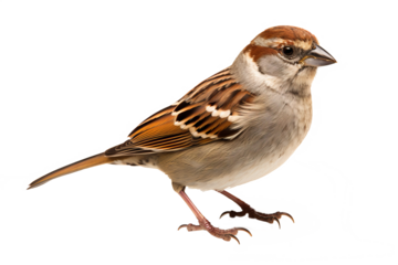 Beautiful PNG illustration of a sparrow in detailed and vibrant colors, ideal for nature-themed designs, wildlife art, and ornithology projects