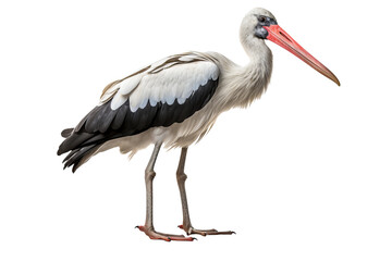 Obraz premium Detailed illustration of a stork in PNG format with transparent background for wildlife and nature design projects