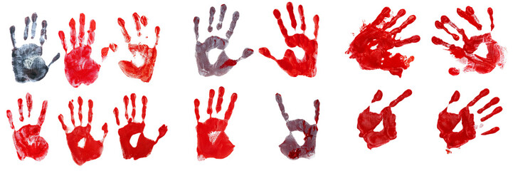 Handprints on a Black Background