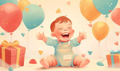 Celebrating another year of joy and laughter with this sweet little one