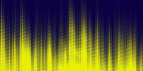 Yellow halftone on blue background. Vector dotted sparkles or halftone shine pattern texture Pop Art Style Background. Eps10