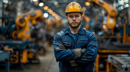 workers at the factory about mechanical engineering