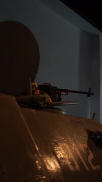 machine gun on armored car vertical video