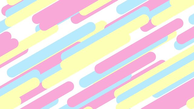 ループ対応のパステルカラーのシンプルな幾何学模様のアニメーション背景 Loop-compatible pastel-colored geometric animated backgrounds