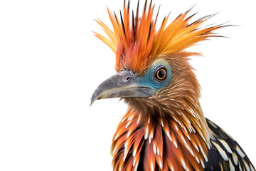 Fototapeta premium Vibrant hoatzin bird in PNG format isolated on transparent background with distinctive feather patterns and unique appearance