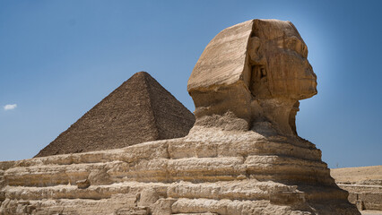 sphinx and pyramid