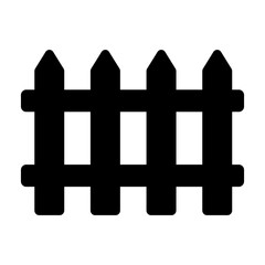 A glyph style icon of fence