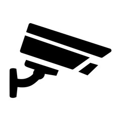 A filled style icon of cctv camera