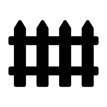 A glyph style icon of fence