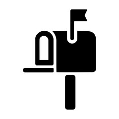 A mail slot icon in glyph style