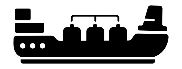 Bulk ship icon designed in solid style 