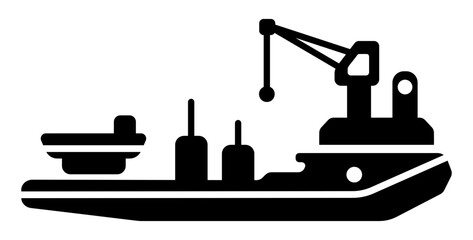 A filled style icon of water vessel 