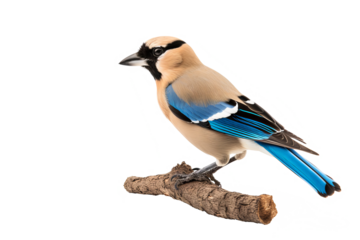 Modern jay bird illustration isolated on transparent background for nature and wildlife digital design projects