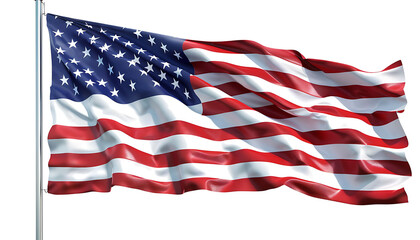 Fototapeta premium Waving American Flag