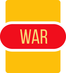 WAR File extension icon rounded and color fill