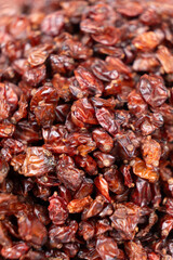 Macro Dried Red Barberry Spice Close-Up.