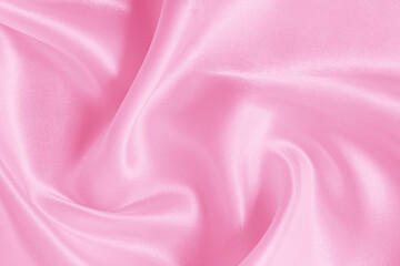 Pink fabric cloth texture for background and design art work, beautiful crumpled pattern of silk or linen.