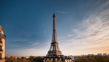  long shot of the Eiffel Tower