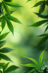 background for a business presentation about legal medical cannabis or marijuana