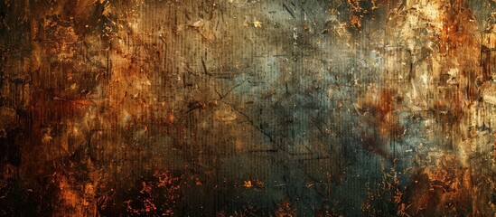 Fototapeta premium Horizontal view of a textured grunge style background with empty space for a copy space image