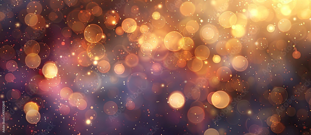 Poster blurred glitter bokeh background for christmas and new year holidays with copy space image