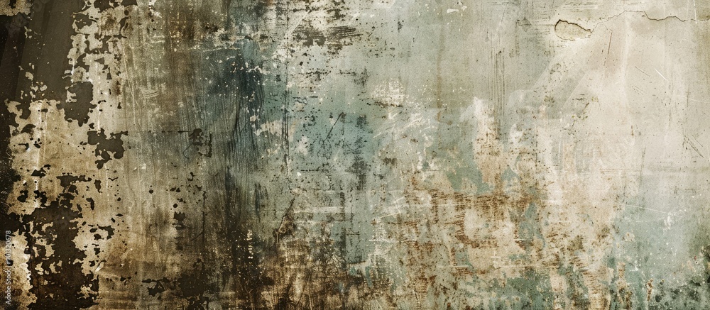 Aufkleber Scratched high contrast texture for ad brochure or invitation featuring a grungy aged appearance with copy space image
