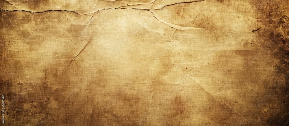Poster Vintage sepia textured paper with a vignette for a retro look and copy space image