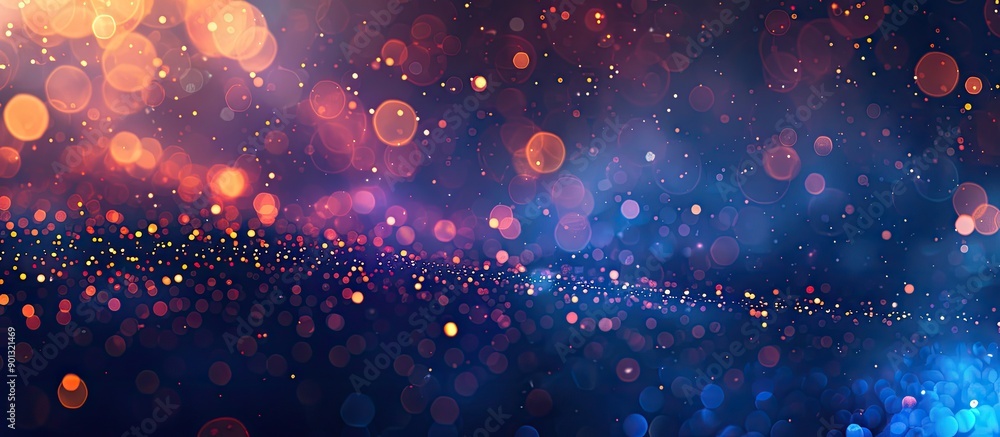Poster an elegant abstract background featuring glowing bokeh lights and glittering stars perfect for use a