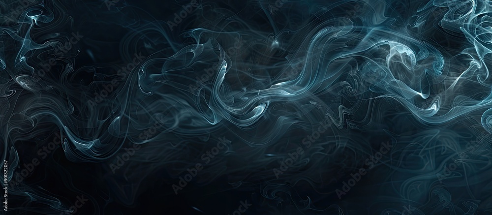 Fototapete dark backdrop with elegant smoke swirls ideal for adding text in the copy space image