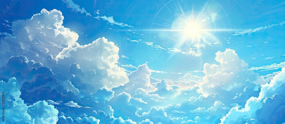 Aufkleber A gorgeous summer sky and clouds form a perfect background for adding text with ample copy space image included
