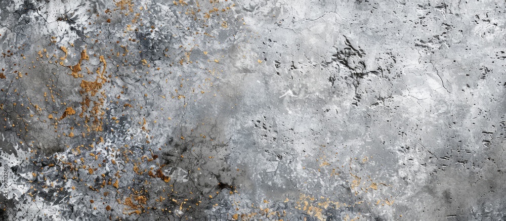 Poster Top view of a grey grunge textured concrete background with copy space image available