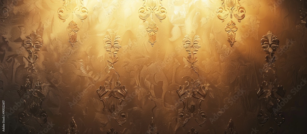 Aufkleber Wall background with wallpaper texture creates room structure ideal for adding decorations or text in a copy space image