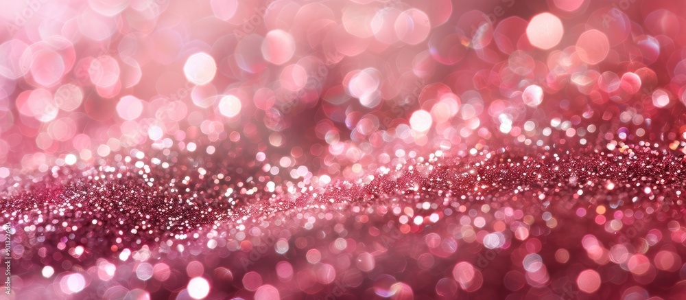 Aufkleber An abstract background with shimmering rose colored glitter sparkles providing a clear space for adding content or text in the image. Creative banner. Copyspace image