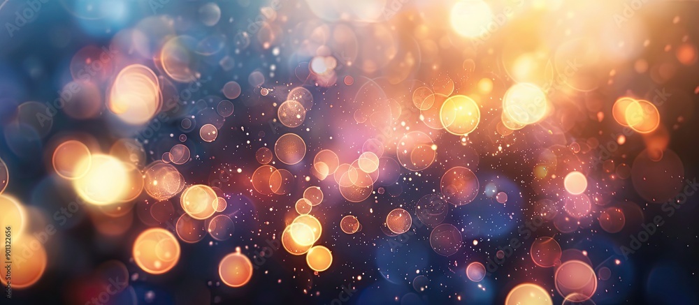 Poster A light bokeh background adds an abstract texture to the image with copy space image