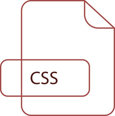 CSS File extension icon RAW thicker outline