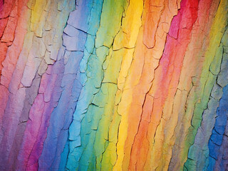 Fototapeta premium This image showcases vibrant rainbow colors seamlessly blended together within a cracked, textured pattern background.