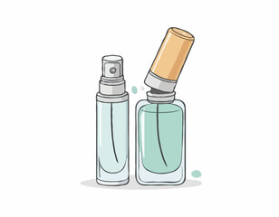 Portable perfume spray atomizer for travel vector cartoon illustration isolated on a white background