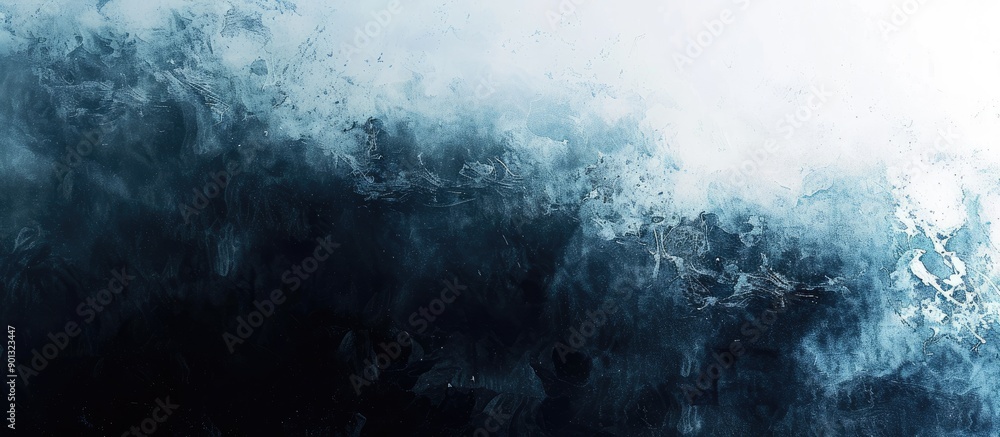 Poster abstract gradient in blue white and dark black hues with a smooth grainy texture for poster designs 