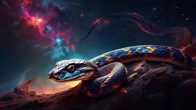 snake skin texture video, AI generated