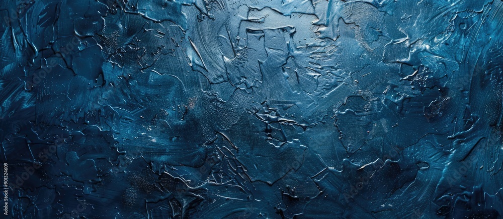 Poster navy blue stucco wall background with abstract grunge decorative texture perfect for artistic projec