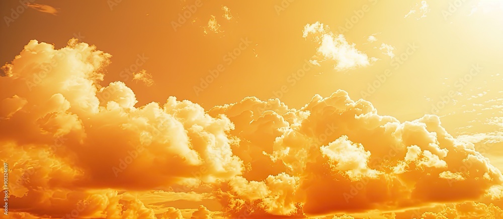 Aufkleber a warm toned background with a clear sky and ample copy space image