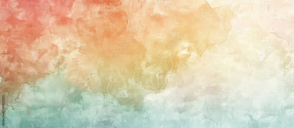 Poster retro wall background with watercolor effect and a shadow ideal for any copy space image